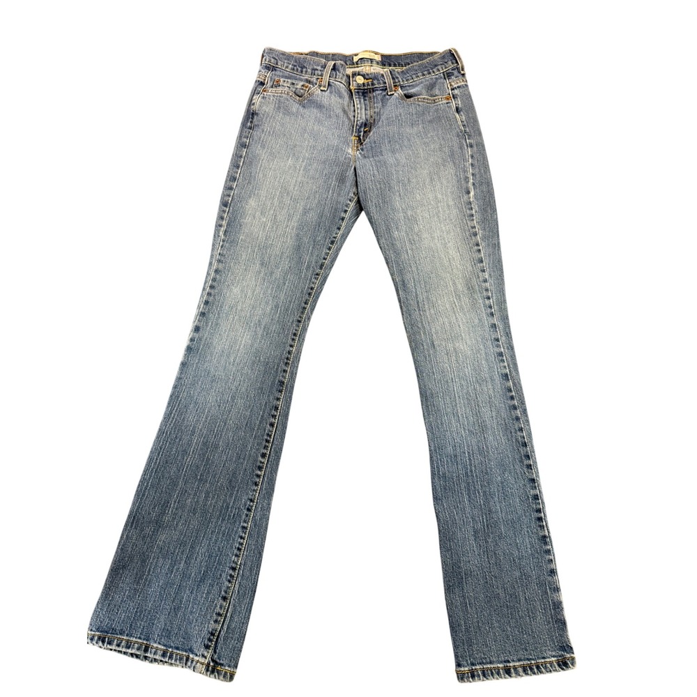 Levis 515 Bootcut Jeans Size 10L Blue Medium Wash Stretch Denim Casual